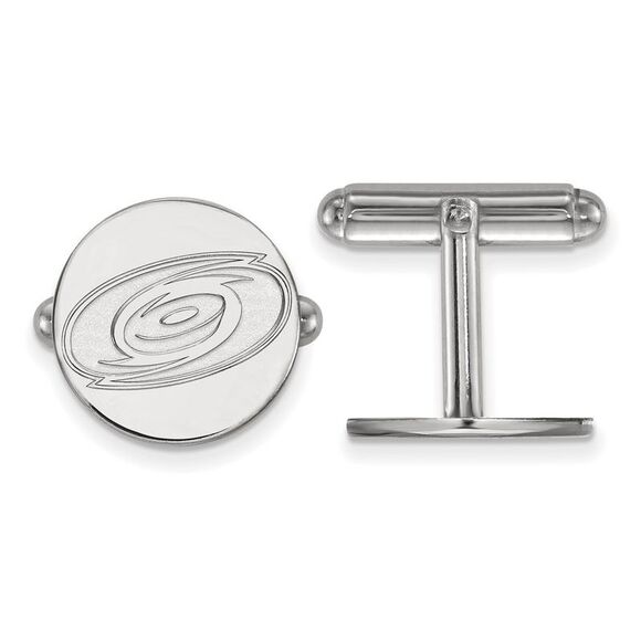 Sterling Silver NHL Carolina Hurricanes Cuff Links